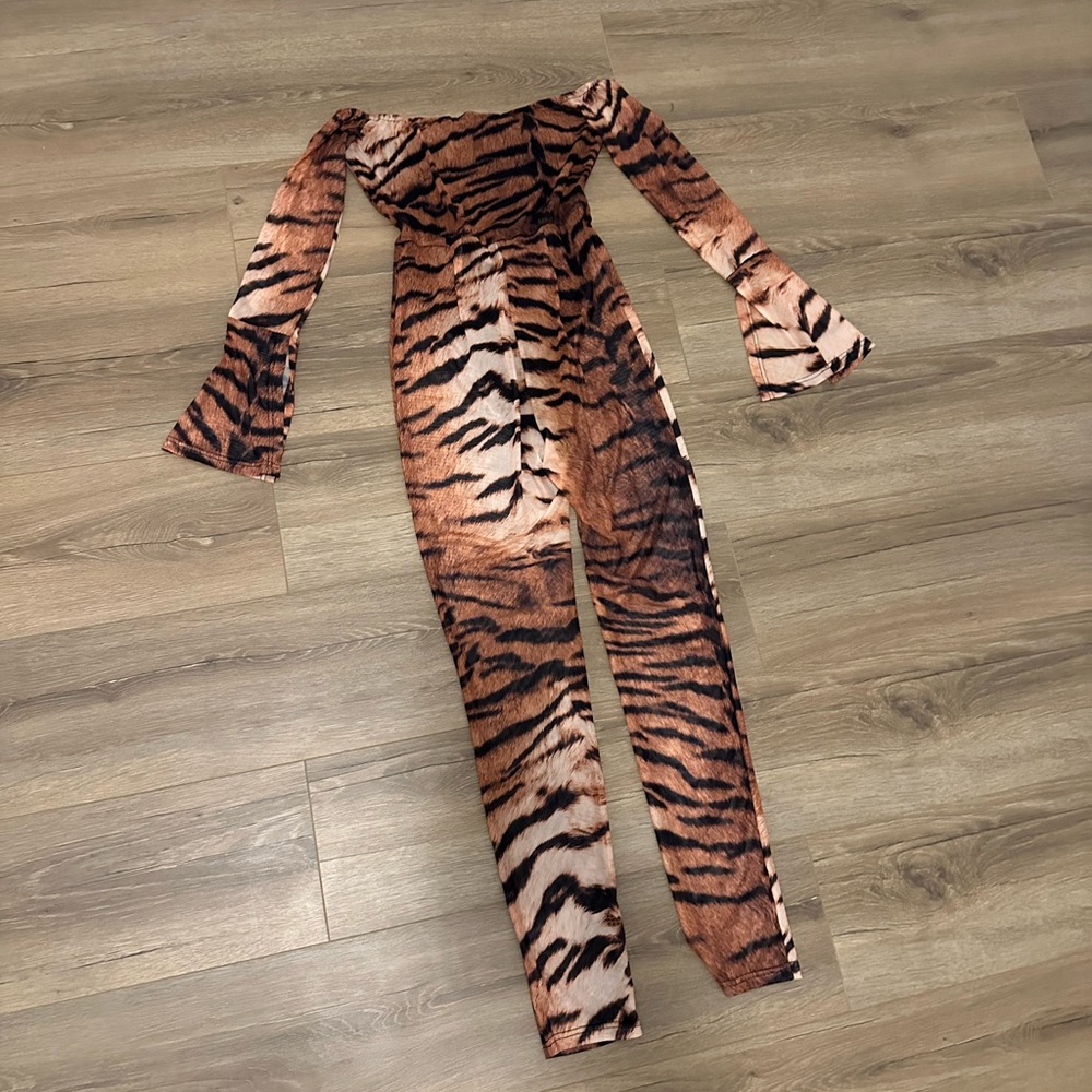 Tiger print jumpsuit